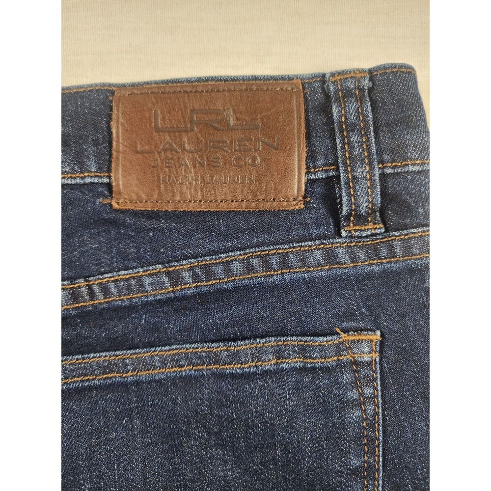 Lauren Ralph Lauren‎ Y2k Straight Mini Flare Classic Denim Womens 8 Mid Rise - Picture 9 of 12